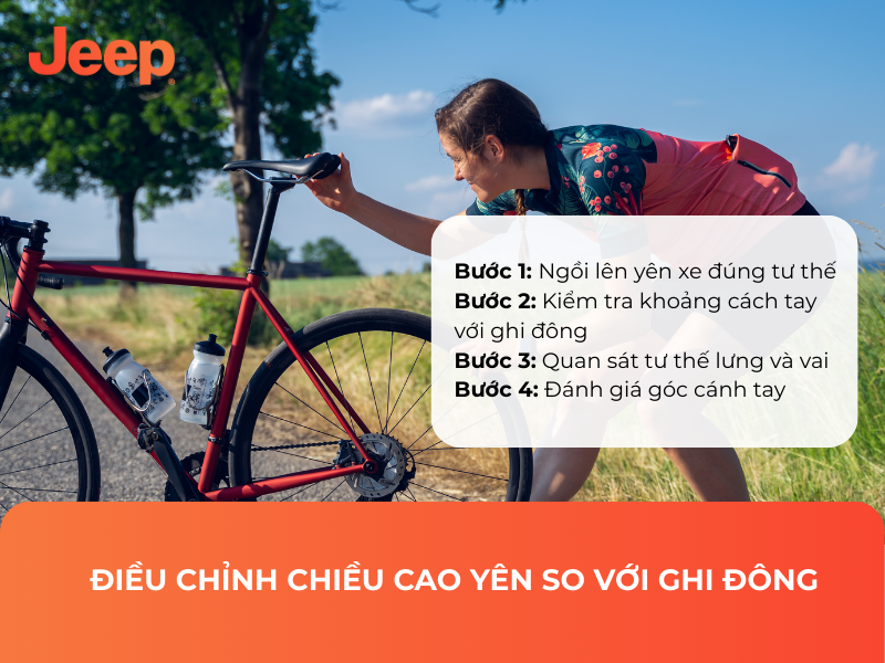 Điều chỉnh chiều cao yên so với ghi đông