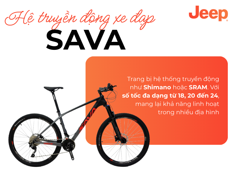 Hệ truyền động xe đạp Sava