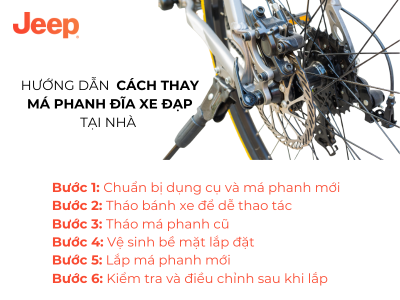 Hướng Dẫn Từng Bước Cách Thay Má Phanh Đĩa Xe Đạp Tại Nhà
