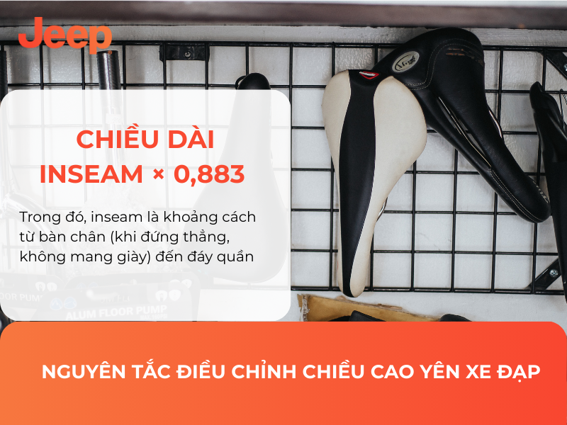 Nguyên tắc điều chỉnh chiều cao yên xe đạp
